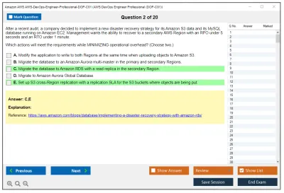 Amazon AWS AWS-DevOps-Engineer-Professional-DOP-C01 AWS DevOps Engineer Professional (DOP-C01) Practice test exam simulator test engine exam Prep practice test questions answers Image 2