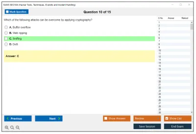 SANS SEC504 Hacker Tools, Techniques, Exploits and Incident Handling Practice test exam simulator test engine exam Prep practice test questions answers Image 10