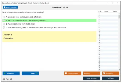 Copado Copado-Robotic-Testing Copado Robotic Testing Certification Exam Practice test exam simulator test engine exam Prep practice test questions answers Image 7
