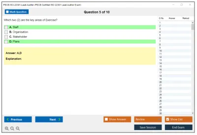 PECB ISO-22301-Lead-Auditor PECB Certified ISO 22301 Lead Auditor Exam Practice test exam simulator test engine exam Prep practice test questions answers Image 5