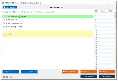 IBM P2070-072 IBM Content Collector Technical Mastery Test v1 Practice test exam simulator test engine exam Prep practice test questions answers Image 8