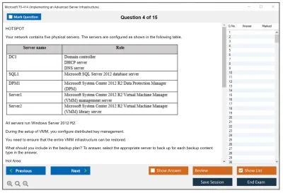 Microsoft 70-414 Implementing an Advanced Server Infrastructure Practice test exam simulator test engine exam Prep practice test questions answers Image 4