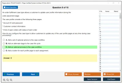 Pegasystems PEGAPCSA85V1 Pega Certified System Architect (PCSA) 85V1 Practice test exam simulator test engine exam Prep practice test questions answers Image 8