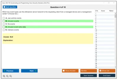 Cisco 300-735 Automating and Programming Cisco Security Solutions (300-735 SAUTO) Practice test exam simulator test engine exam Prep practice test questions answers Image 4