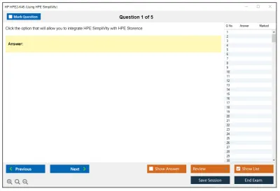 HP HPE2-K45 Using HPE SimpliVity Practice test exam simulator test engine exam Prep practice test questions answers Image 1