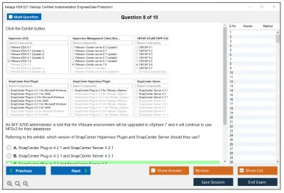 Netapp NS0-527 NetApp Certified Implementation Engineer - Data Protection Practice test exam simulator test engine exam Prep practice test questions answers Image 8
