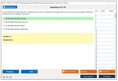 SAP C_THR81_2211 SAP Certified Application AssociateSAP SuccessFactors Employee Central Core 1H/2022 Practice test exam simulator test engine exam Prep practice test questions answers Image 6