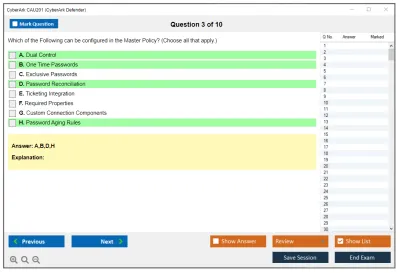 CyberArk CAU201 CyberArk Defender Practice test exam simulator test engine exam Prep practice test questions answers Image 3