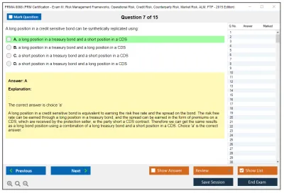 PRMIA 8008 PRM Certification - Exam III: Risk Management Frameworks, Operational Risk, Credit Risk, Counterparty Risk, Market Risk, ALM, FTP - 2015 Edition Practice test exam simulator test engine exam Prep practice test questions answers Image 7