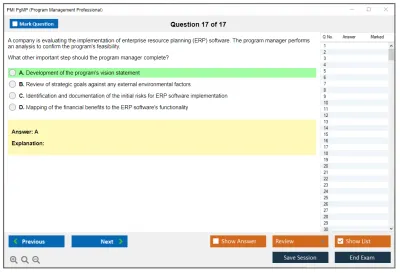 PMI PgMP Program Management Professional (PgMP) Practice test exam simulator test engine exam Prep practice test questions answers Image 17