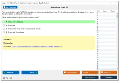 Netapp NS0-526 NetApp Certified Implementation Engineer - Data Protection Practice test exam simulator test engine exam Prep practice test questions answers Image 10