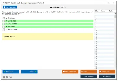 HP HPE6-A71 Aruba Certified Mobility Professional Exam Practice test exam simulator test engine exam Prep practice test questions answers Image 5