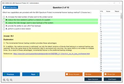 IBM C9060-528 IBM Spectrum Protect V8.1 Administration Practice test exam simulator test engine exam Prep practice test questions answers Image 2