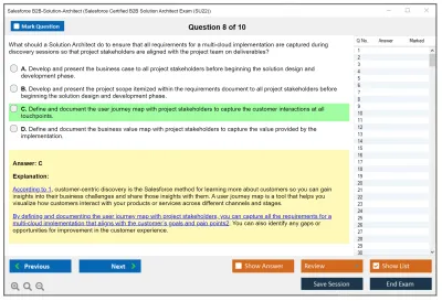 Salesforce B2B-Solution-Architect Salesforce Certified B2B Solution Architect Practice test exam simulator test engine exam Prep practice test questions answers Image 8