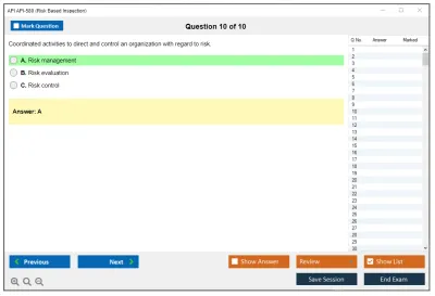 API API-580 Risk Based Inspection Professional Practice test exam simulator test engine exam Prep practice test questions answers Image 10