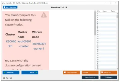 Linux Foundation CKS Certified Kubernetes Security Specialist (CKS) Practice test exam simulator test engine exam Prep practice test questions answers Image 2