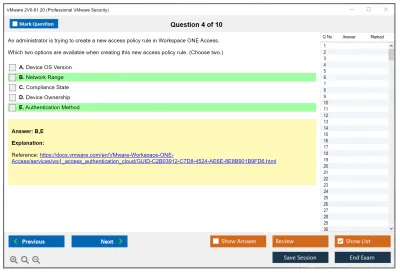 VMware 2V0-81.20 Professional VMware Security Practice test exam simulator test engine exam Prep practice test questions answers Image 4