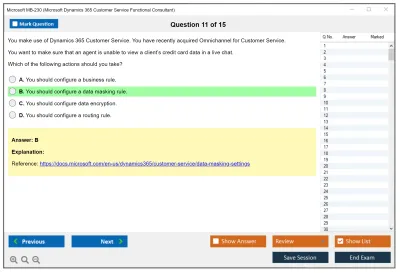 Microsoft MB-230 Microsoft Dynamics 365 for Customer Service Practice test exam simulator test engine exam Prep practice test questions answers Image 11