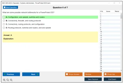 EMC DES-DD33 Specialist - Systems Administrator PowerProtect DD Exam Practice test exam simulator test engine exam Prep practice test questions answers Image 6