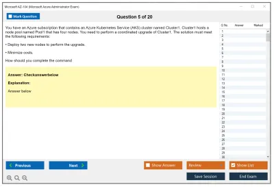 Microsoft AZ-104 Microsoft Azure Administrator Practice test exam simulator test engine exam Prep practice test questions answers Image 5