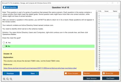 Microsoft 70-740 Installation, Storage, and Compute with Windows Server 2016 Practice test exam simulator test engine exam Prep practice test questions answers Image 14