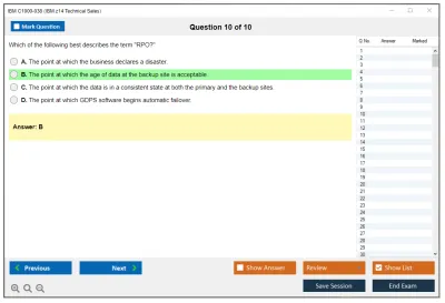 IBM C1000-038 IBM z14 Technical Sales Practice test exam simulator test engine exam Prep practice test questions answers Image 10