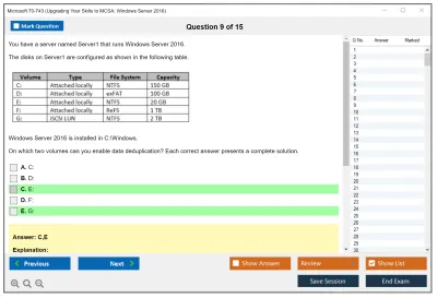 Microsoft 70-743 Upgrading Your Skills to MCSA: Windows Server 2016 Practice test exam simulator test engine exam Prep practice test questions answers Image 9