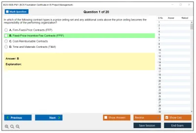 BCS ISEB-PM1 BCS Foundation Certificate in IS Project Management Practice test exam simulator test engine exam Prep practice test questions answers Image 1