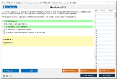 Amazon AWS AWS-Certified-Solutions-Architect-Associate-SAA-C02 AWS Certified Solutions Architect - Associate (SAA-C02) Practice test exam simulator test engine exam Prep practice test questions answers Image 9