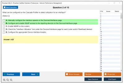Riverbed 299-01 Riverbed Certified Solutions Professional - Network Performance Management Practice test exam simulator test engine exam Prep practice test questions answers Image 2