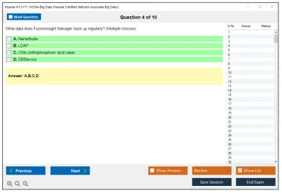 Huawei H13-711 HCNA-Big Data (Huawei Certified Network Associate-Big Data) Practice test exam simulator test engine exam Prep practice test questions answers Image 4