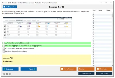 Riverbed 401-01 Riverbed Certified Solutions Associate - Application Performance Management Practice test exam simulator test engine exam Prep practice test questions answers Image 4