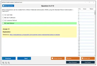 NetSuite SuiteFoundation NetSuite SuiteFoundation Exam Practice test exam simulator test engine exam Prep practice test questions answers Image 8