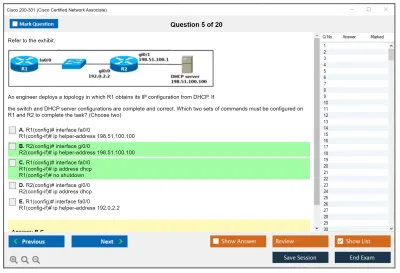 Cisco 200-301 Cisco Certified Network Associate Practice test exam simulator test engine exam Prep practice test questions answers Image 5