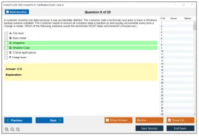 CompTIA 220-1002 CompTIA A+ Certification Exam: Core 2 Practice test exam simulator test engine exam Prep practice test questions answers Image 8