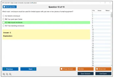 APC DU0-001 Data Center University Associate Certification Practice test exam simulator test engine exam Prep practice test questions answers Image 10