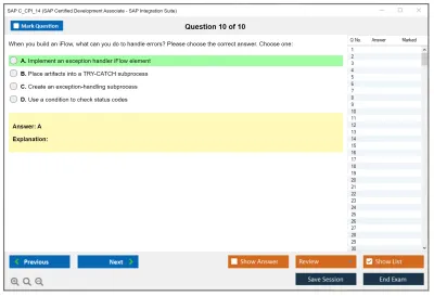SAP C_CPI_14 SAP Certified Development Associate - SAP Integration Suite Practice test exam simulator test engine exam Prep practice test questions answers Image 10
