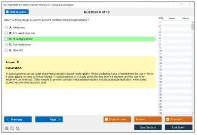 Test Prep NAPLEX North American Pharmacist Licensure Examination Practice test exam simulator test engine exam Prep practice test questions answers Image 8