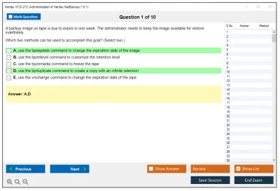 Veritas VCS-272 Administration of Veritas NetBackup 7.6.1 Practice test exam simulator test engine exam Prep practice test questions answers Image 1