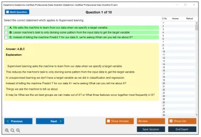 Databricks Databricks-Certified-Professional-Data-Scientist Databricks Certified Professional Data Scientist Exam Practice test exam simulator test engine exam Prep practice test questions answers Image 1