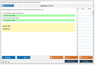Salesforce Platform-App-Builder Salesforce Certified Platform App Builder Practice test exam simulator test engine exam Prep practice test questions answers Image 1