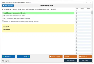 Alcatel-Lucent 4A0-100 Nokia Scalable IP Networks Practice test exam simulator test engine exam Prep practice test questions answers Image 11