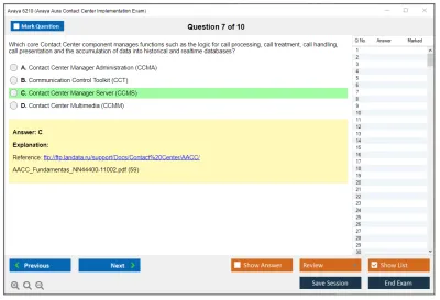 Avaya 6210 Avaya Aura Contact Center Implementation Exam Practice test exam simulator test engine exam Prep practice test questions answers Image 7