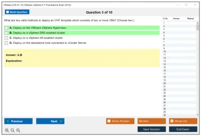 VMware 2V0-01.19 VMware vSphere 6.7 Foundations Exam 2019 Practice test exam simulator test engine exam Prep practice test questions answers Image 3