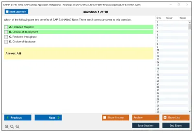 SAP P_S4FIN_1909 SAP Certified Application Professional - Financials in SAP S/4HANA for SAP ERP Finance Experts (SAP S/4HANA 1909) Practice test exam simulator test engine exam Prep practice test questions answers Image 1
