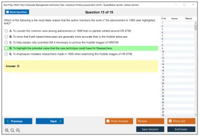 Test Prep GMAT-Test Graduate Management Admission Test (2022) Practice test exam simulator test engine exam Prep practice test questions answers Image 15