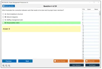 PMI PMI-001 Project Management Professional v5 Practice test exam simulator test engine exam Prep practice test questions answers Image 4