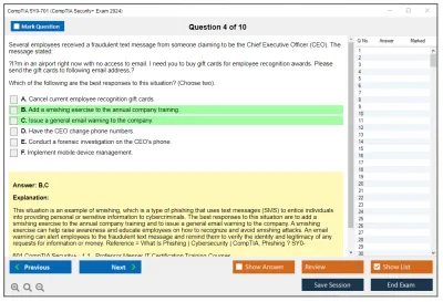 CompTIA SY0-701 CompTIA Security+ Exam 2025 Practice test exam simulator test engine exam Prep practice test questions answers Image 4