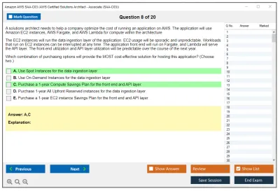 Amazon AWS SAA-C03 AWS Certified Solutions Architect - Associate (SAA-C03) Practice test exam simulator test engine exam Prep practice test questions answers Image 8