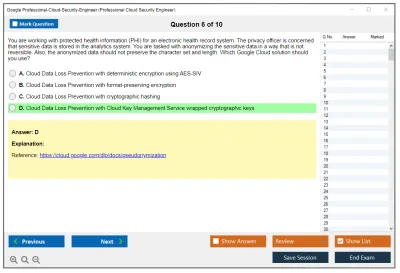 Google Professional-Cloud-Security-Engineer Google Cloud Certified - Professional Cloud Security Engineer Practice test exam simulator test engine exam Prep practice test questions answers Image 6